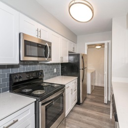 Well-lit kitchen with ample counter space